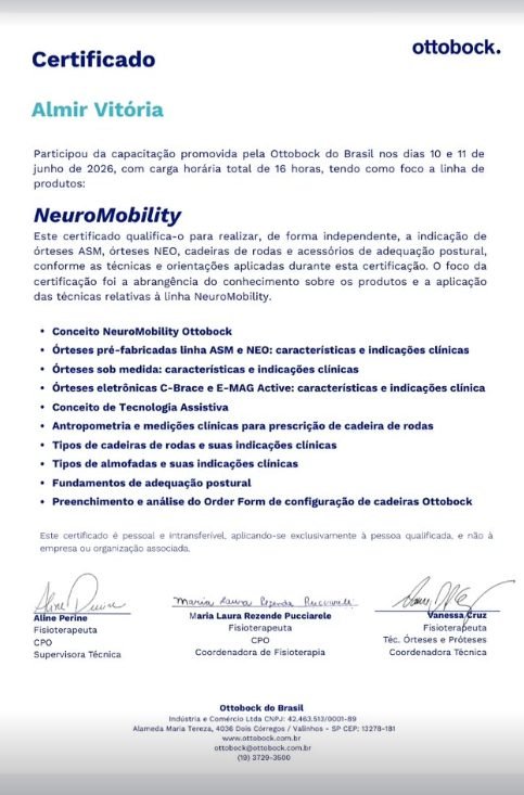 Certificado — Ottobock NeuroMobility